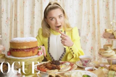 Florence Pugh Eats 11 English Dishes - Mukbang | Vogue