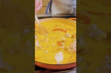 Creamy Mango Chicken Curry #short #shortvideo #shortsvideo #food #foodie #cook