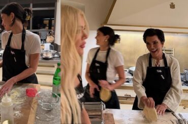 Kylie Jenner crafts pasta feast in Italian cooking class with Khloe and Kris on luxury Italy trip