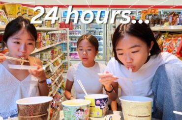 Eating ONLY at Korean convenience foods for 24 hours! *wow*
