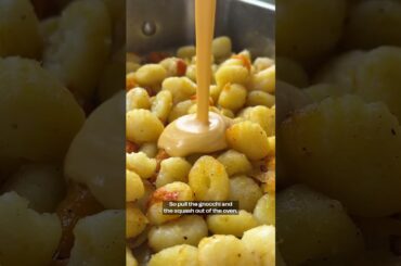 This is a baked, cheesy marmite gnocchi.