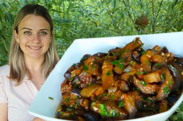 I have never eaten eggplant so delicious! Italian recipe of eggplant with garlic