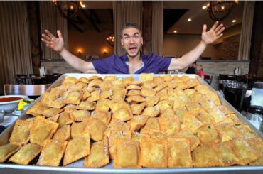 "MADE TO FAIL" WORLDS BIGGEST RAVIOLI PASTA CHALLENGE WITH ZERO WINNERS (100 Beef & Cheese Ravioli)