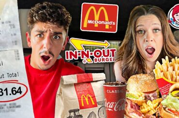 We Let The Person in FRONT of Us DECIDE What We Eat for 24 HOURS!!