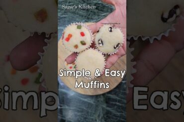 Eggless Muffins Simple & Easy No Oven #YouTubeShorts #Shorts #EgglessCake #Muffins #Viral