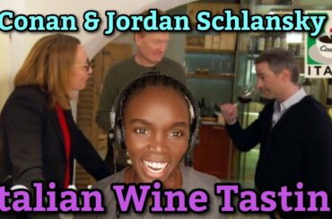 *So Hilarious* Conan & Jordan Schlansky's Italian Wine Tasting | REACTION