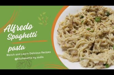 Alfredo spaghetti pasta | easy chicken Alfredo recipe | chicken white sauce pasta | Italian food