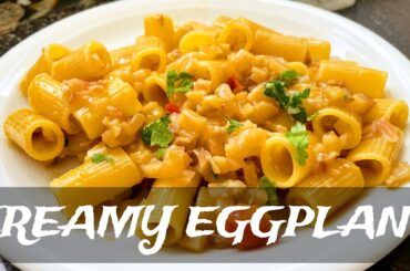 PASTA CON CREMA DI MELANZANE how to cook creamy eggplant pasta in 25 min - easy recipe made in Italy