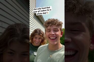 Eating only what my girlfriend makes me for a whole day! #shorts