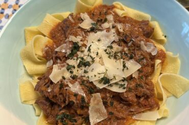 Made a braised beef ragu with pappardelle