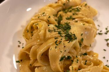 homemade pasta noodles cacio pepe style