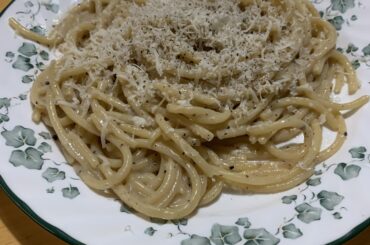 Made Cacio e Pepe with bucatini. Go ahead and roast me.