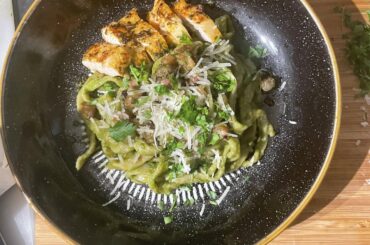 Fresh made tagliatelle and pesto - thoughts?