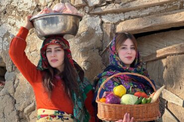 Cooking oven-rolled kebab in a mountain village!