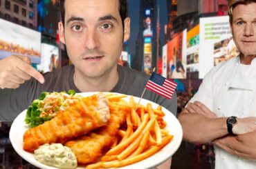 Eating at CELEBRITY Restaurants in New York (Gordon Ramsay's Fish & Chips)