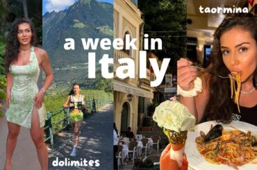 A WEEK IN ITALY: food, dolomites, sicily, taormina, step count secrets, + my 25th birthday!