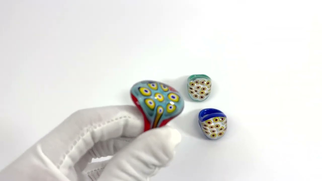 Murano Glass Statement Ring, “Torcello” Rings, Made In Italy Murano Glass Statement Ring, "Torcello" Rings, Made In Italy