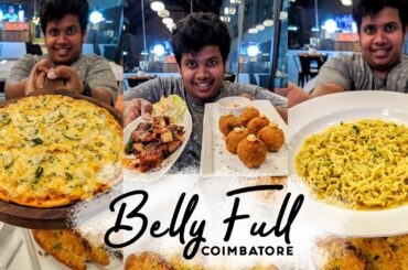 Cheese Balls and Pizzas at Belly Full, Coimbatore.