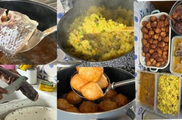 MEAL PREP / BULK COOKING FOR ONE WEEK / NIGERIA FAMILY BASE IN ITALY VLOGMAS