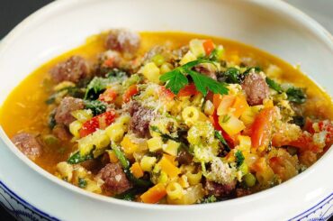 Italian Grandma's Minestrone Soup Recipe - Heartwarming Comfort Food - ASMR cooking