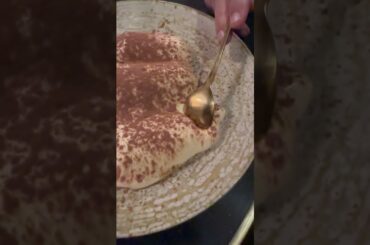 TIRAMISU ITALIAN DESSERT made with COFFE and BISCUITS