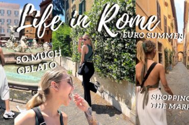 slow living rome italy vlog l campo de fiori market l apartment tour l altar of the fatherland