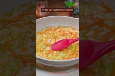 EASY CABBAGE OMELETTE RECIPE #recipe #cooking #chinesefood #cabbage #omelette #eggrecipe #vegetables