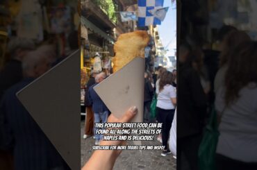 STREET FOOD IN NAPLES - FRIED PIZZA! #shorts #italy #travel #food