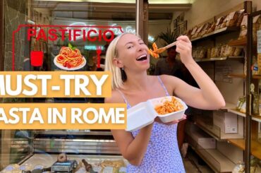 BEST CHEAP EATS IN ROME ITALY - You MUST Try This Pasta in Rome! Italian Food I Italy Travel