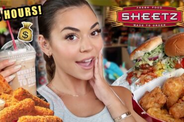 Eating at SHEETZ GAS STATION for 24 HOURS!