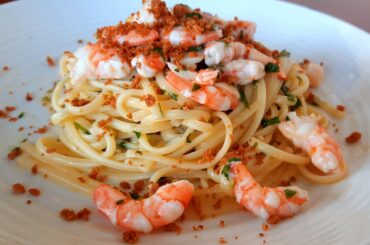 Shrimp scampi pasta