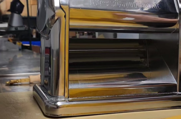 Me rolling out dough for agnolloti