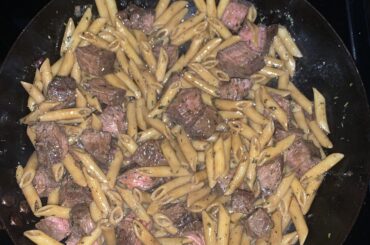 Steak pasta me and my gf made