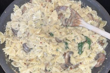 Freestyled this mushroom pasta for lunch today