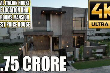 Explore Your 1 Kanal Dream Italian Designer Home for sale only in 9.75 Crore Phase 6 DHA Lahore