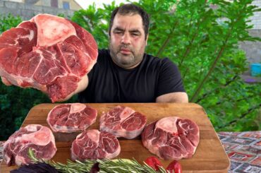 Steak Ossobuco Italian style. Stewed meat with vegetables!!!!