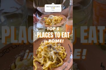 BEST FOOD IN ROME! Italy travel food guide #food #shorts #travelvlog