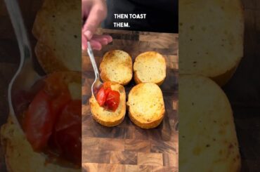 Tomato & Burrata Toast #shorts