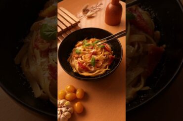 Cooking Is Therapeutic!? | Cherry Tomato Pasta #shorts #food