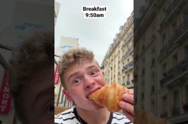 Eating only French pastries for a whole day! #shorts