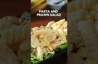 Pasta and prawn salad makes your boring meal fun. #shorts #youtubeshorts #saladrecipes