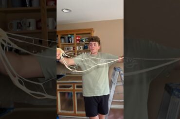 Eating Rosati’s deep dish pizza and doing a cheese pull test!