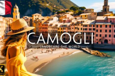 FLYING OVER CAMOGLI, ITALY (4K UHD)-Wonderful Natural Landscape With Calming Music For New Fresh Day