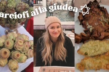 We ate the BEST artichokes in Rome's Jewish Quarter!!
