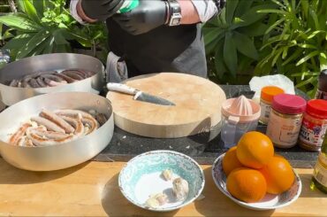Italian Sausages 2 ways - White Wine Sauce and an Orange Juice in a Pizza Oven | Ep2 The Bass Chef |