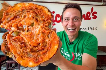 Insane American Fast Food - KING SIZED Breaded Steak Sandwich!! | Best Food Chicago, USA