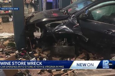 Car crashes into Milwaukee wine store