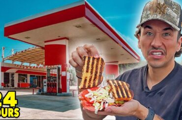 Eating at Gas Stations For 24 Hours...AGAIN (You Won't Believe This!)