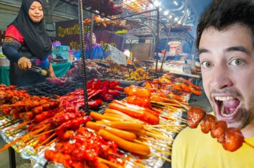 Asia's $1 STREET FOOD Market!! Super CHEAP BBQ Heaven + Ambuyat FEAST in Brunei!