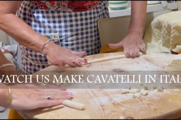 WATCH US MAKE CAVATELLI CON LA ZUCCA IN ITALY